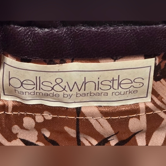 Bells & Whistles By Barbara Rourke  Leather Clutch - Picture 9 of 11